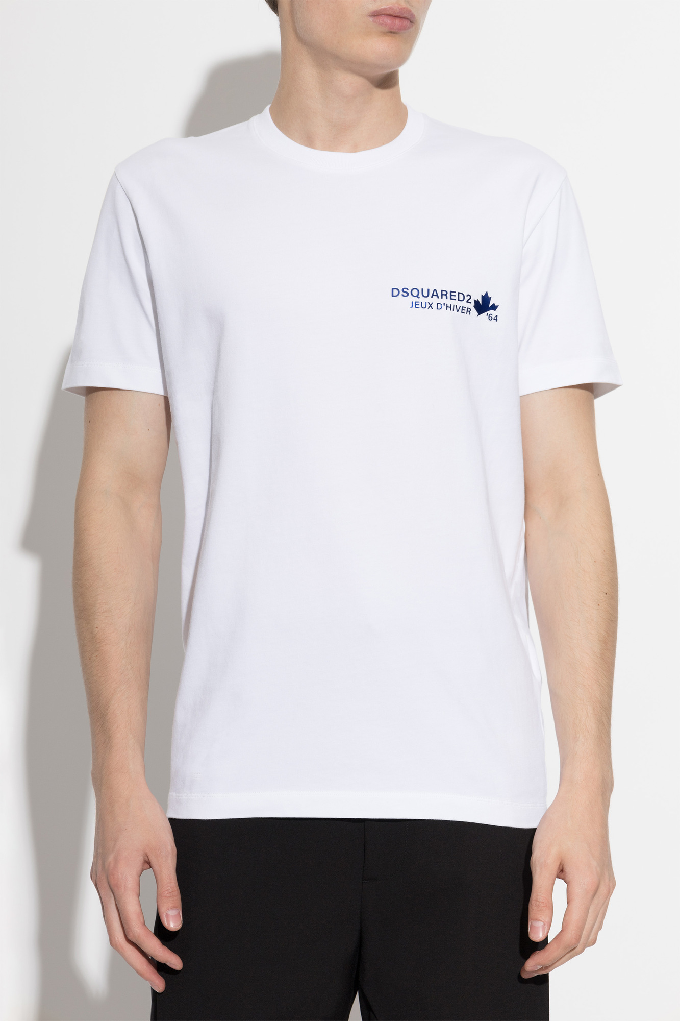 Dsquared2 White Cotton T-shirt with Logo by Dsquared2 | Men's | Vitkac
